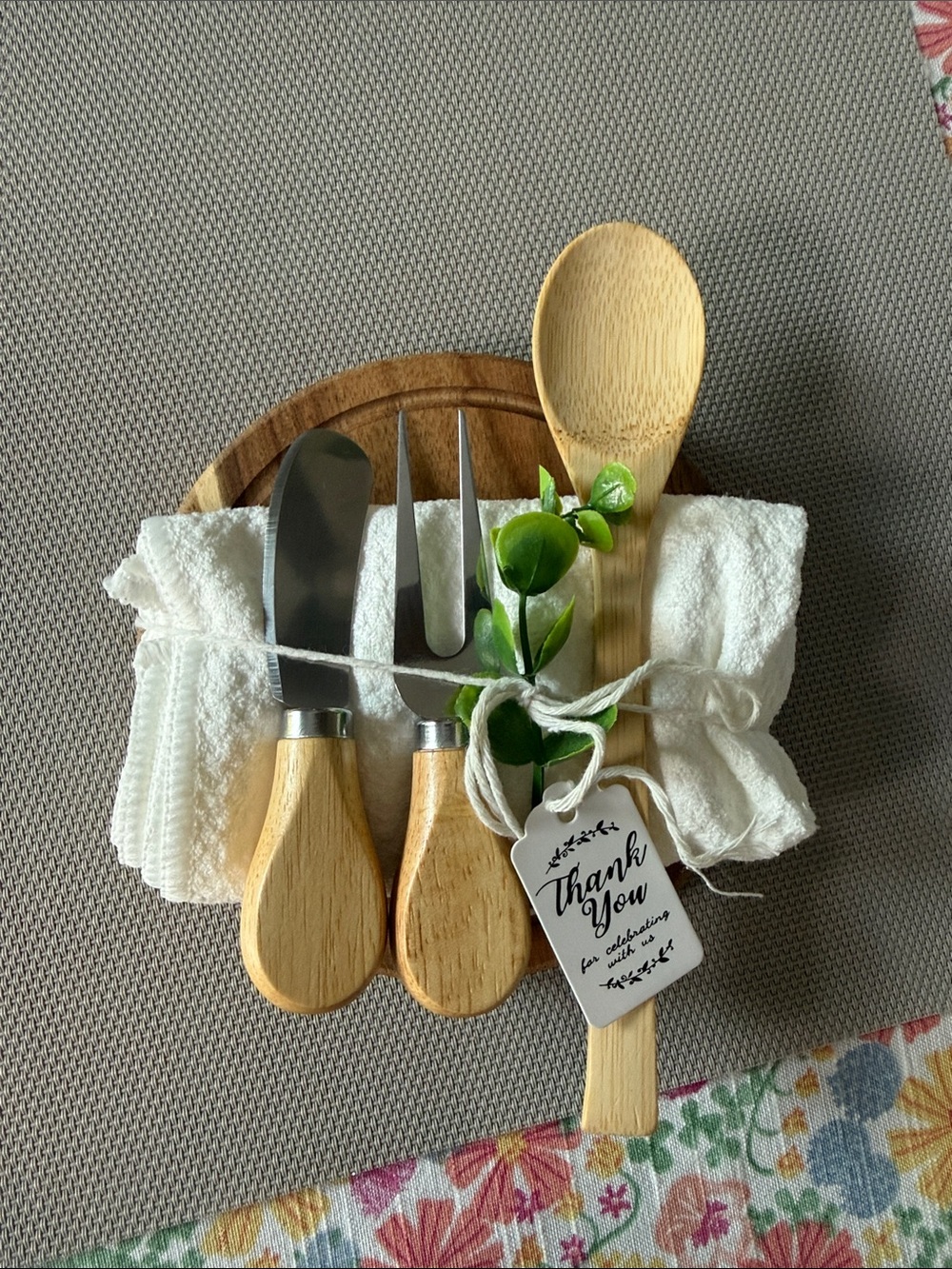 Wood Handle Cheese Knife Set with Spoon - Natural Wood